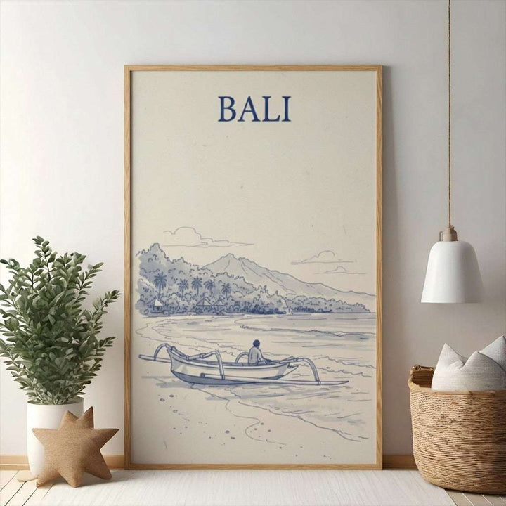 Bali Beach Scene With Boat