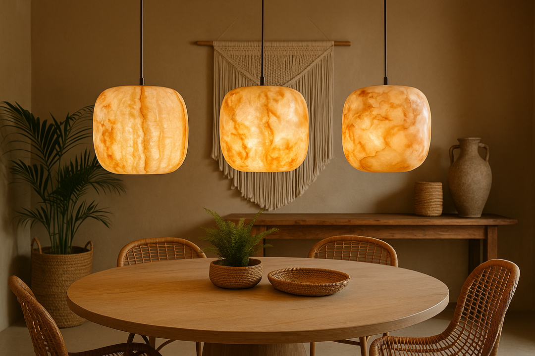 Amber Onyx Pendant Light