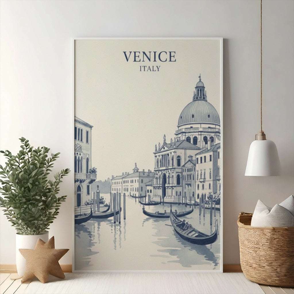Venice Italy Canal Scene Art Print