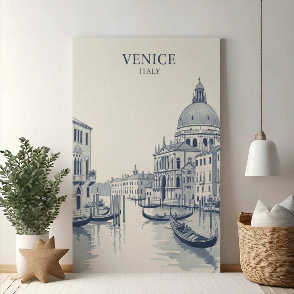Venice Italy Canal Scene Art Print