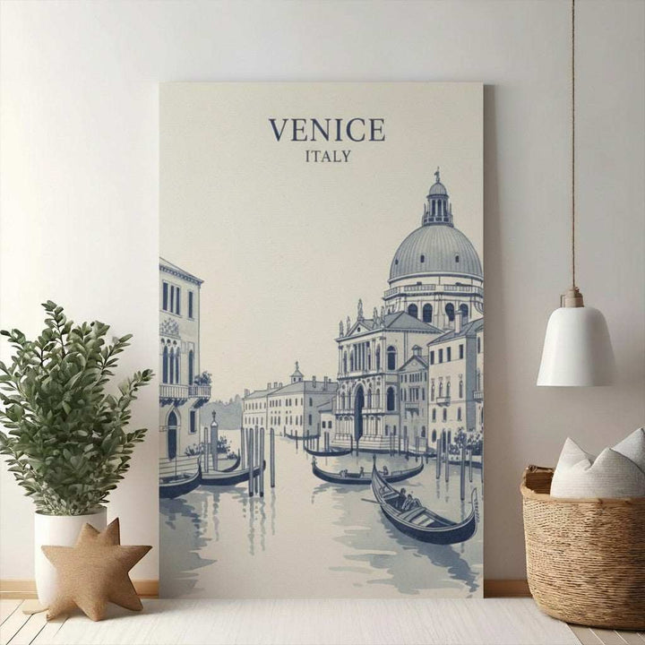 Venice Italy Canal Scene Art Print