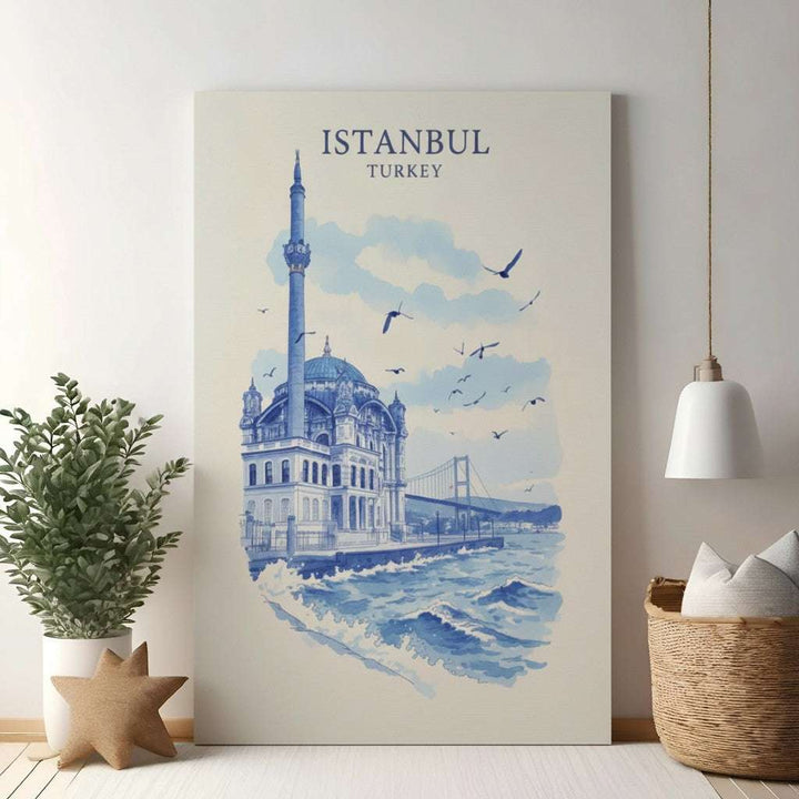 Istanbul Turkey Mosque And Bridge Art Print