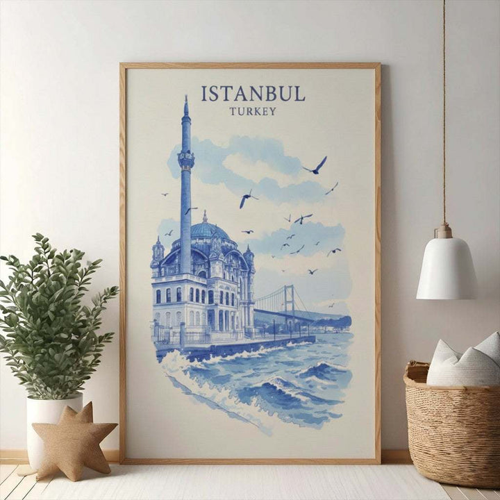 Istanbul Turkey Mosque And Bridge Art Print