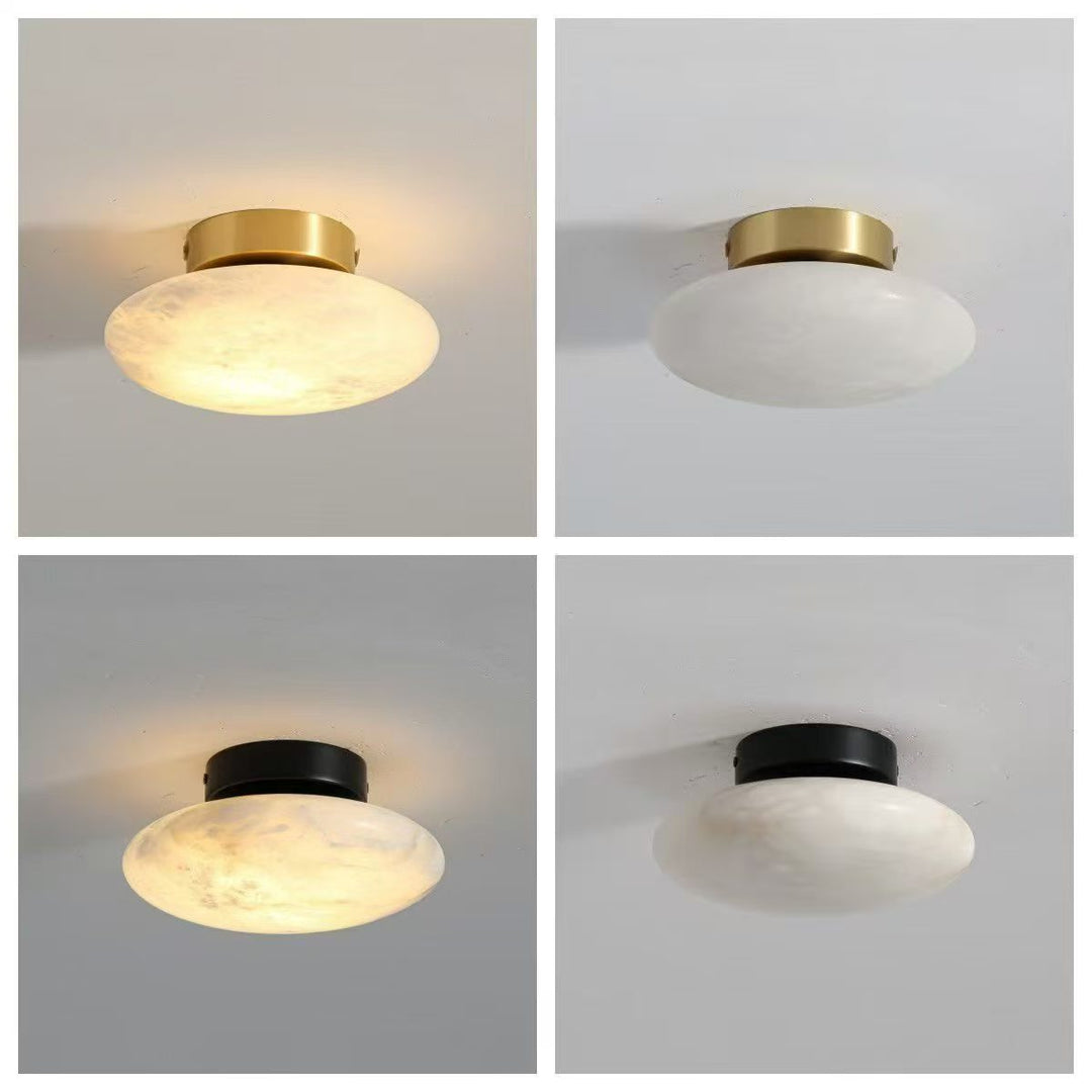 Alabaster Marble Flush Ceiling Light