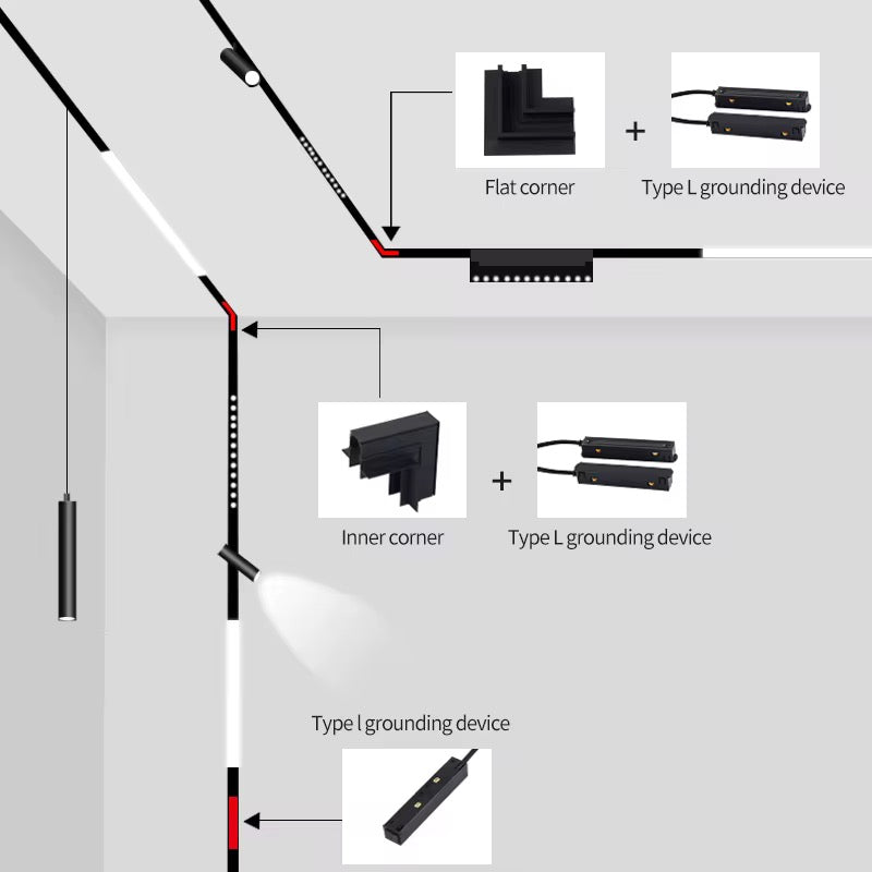 MAGNETIC Track Spotlight & All Accessories