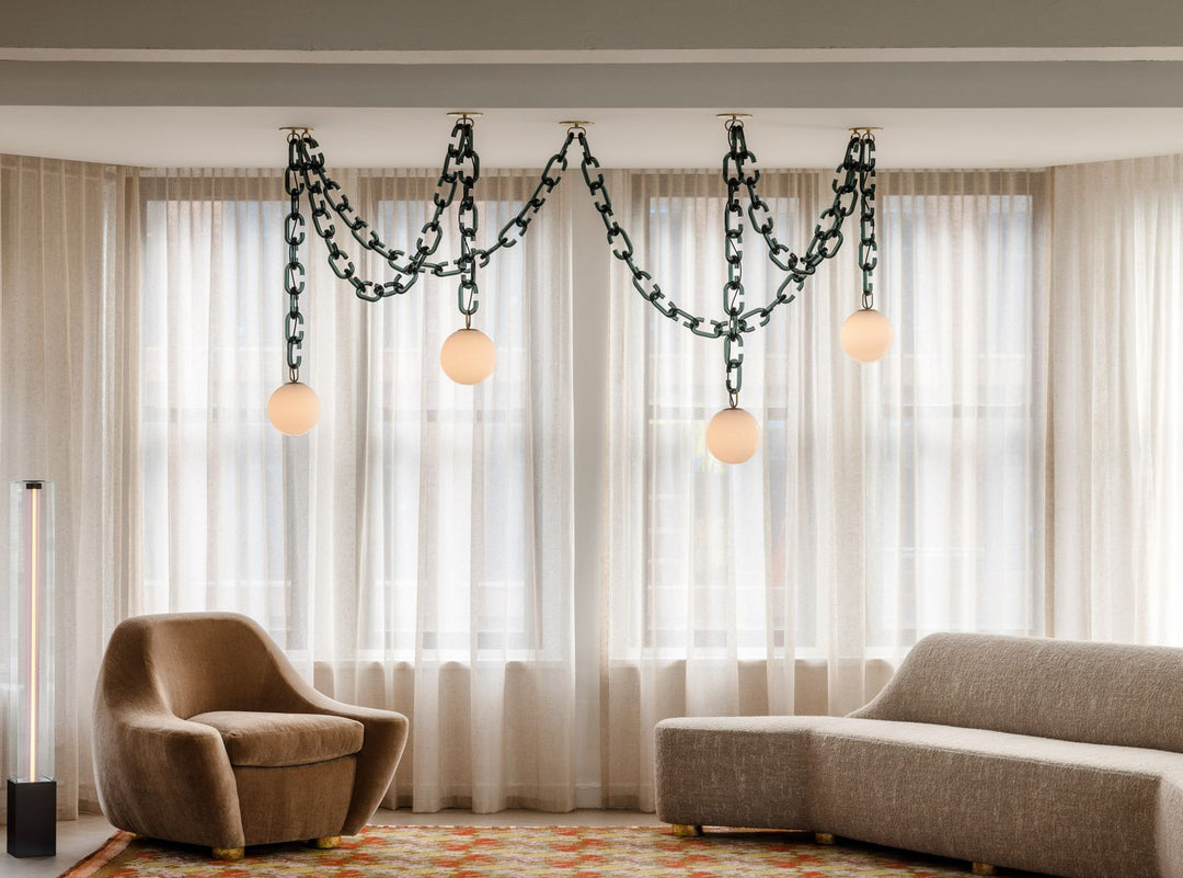 Modern Chain Globe Pendant Light