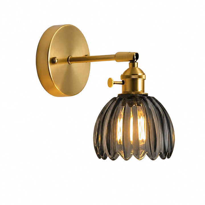 Brass Glass Wall Sconce