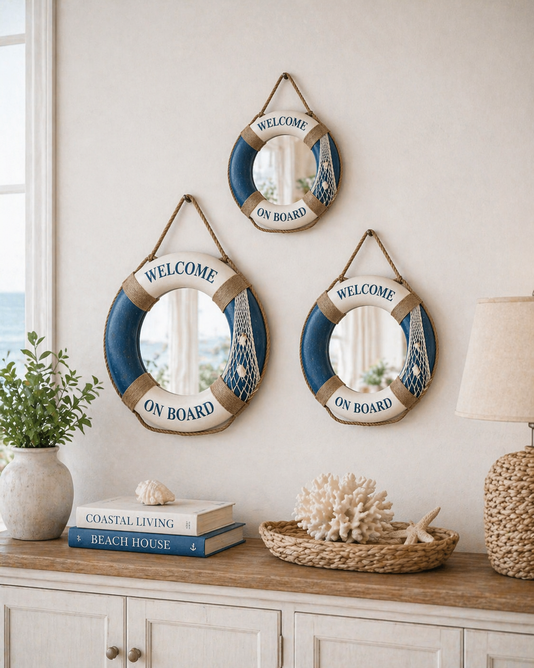 Lifebuoy Mirror For coastal homes