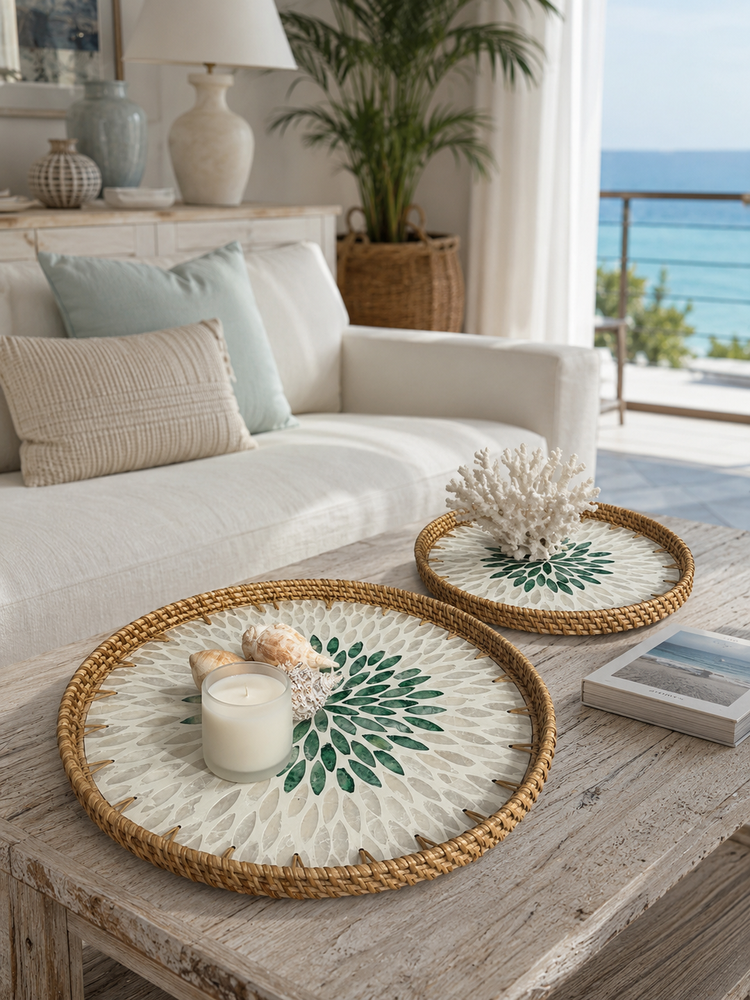 LeafTray - Decorative Woven Leaf Tray set of 2