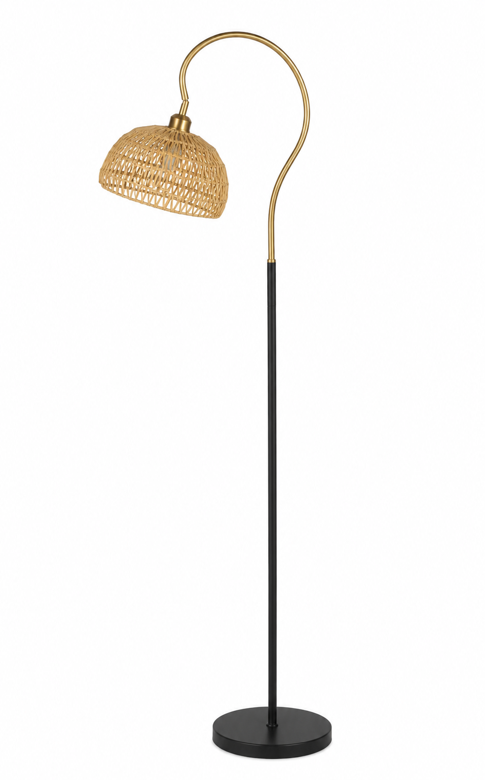 Rattan Arc Floor Lamp
