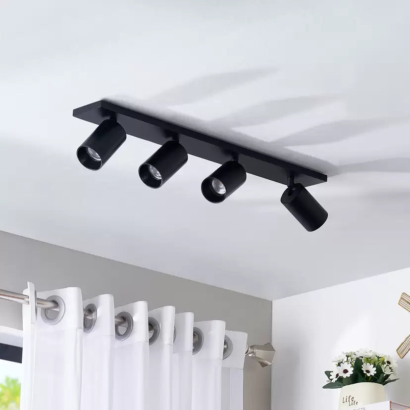 Modern Black Ceiling Spotlight with Adjustable Heads