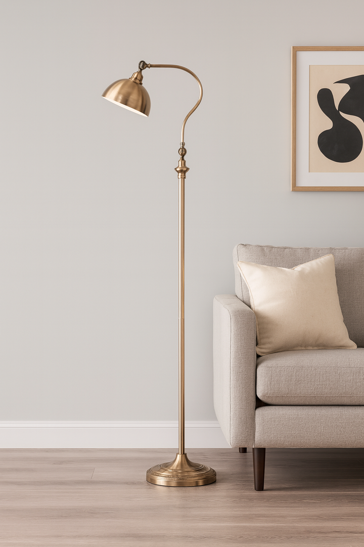 Vintage Brass Floor Lamp