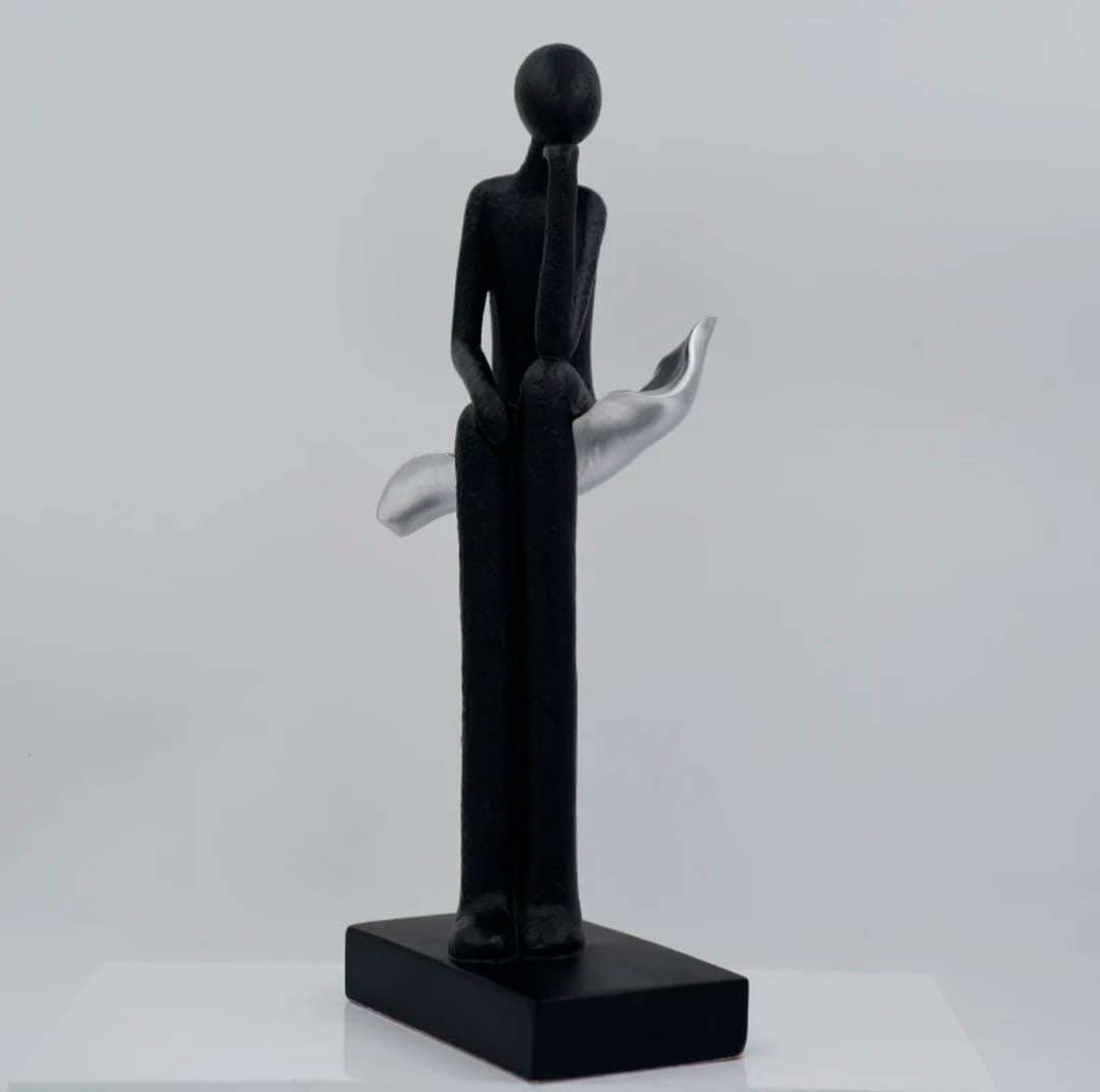 Abstract Thinking Figure Sculpture