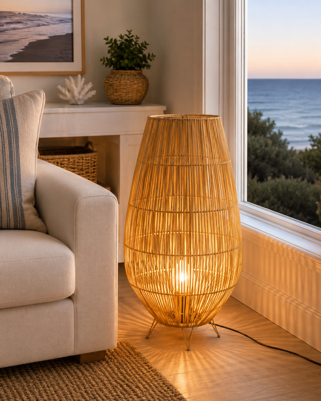 Seagrass Lantern Floor Lamp