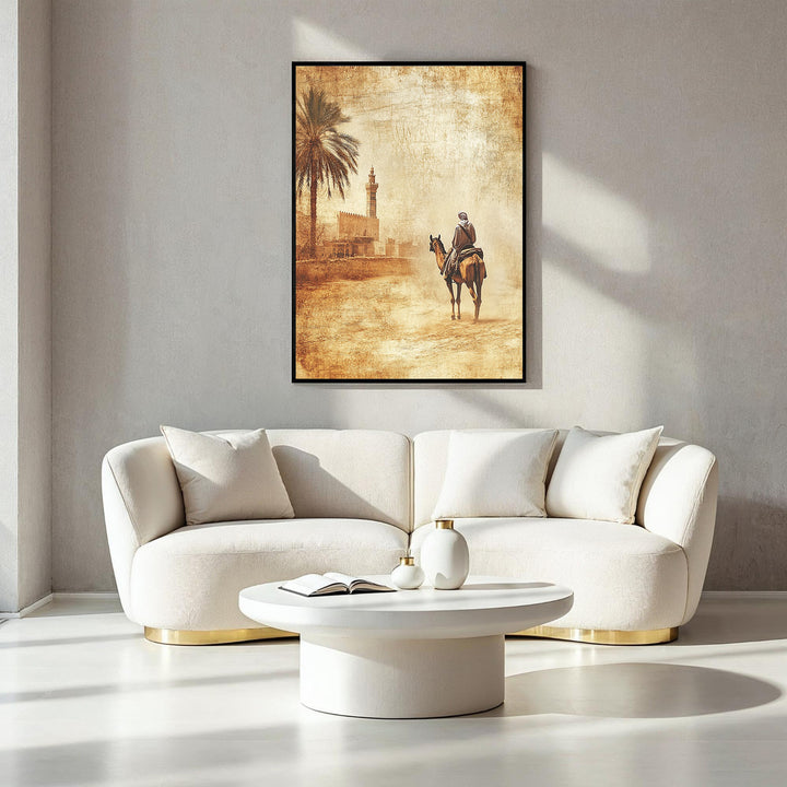 Arabian Desert Horseman Canvas Wall Art