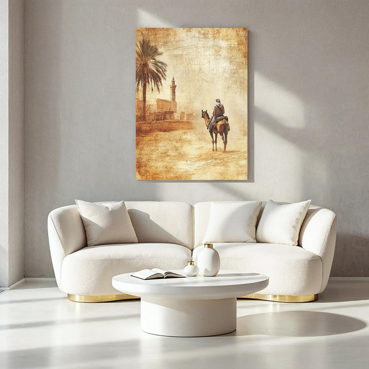 Arabian Desert Horseman Canvas Wall Art