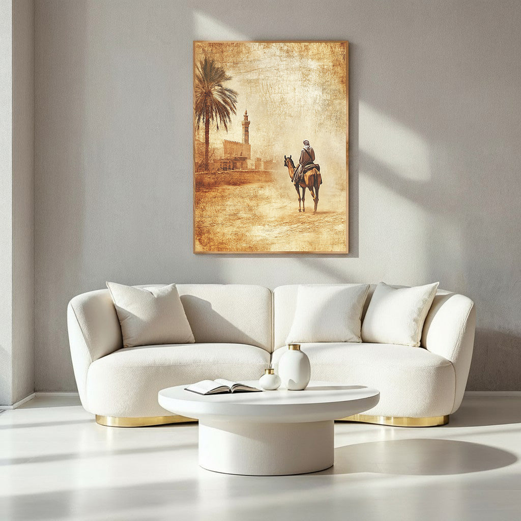 Arabian Desert Horseman Canvas Wall Art