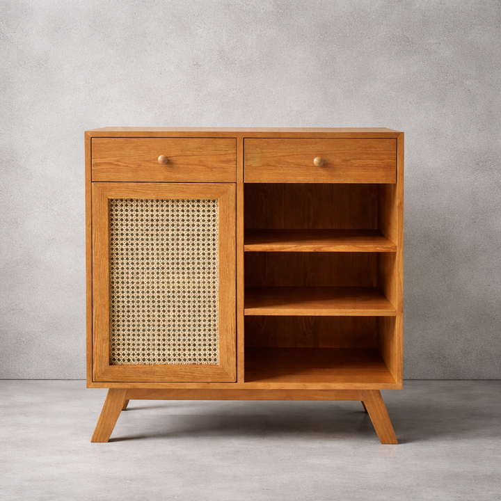 Sahara Cane Coffee Cabinet