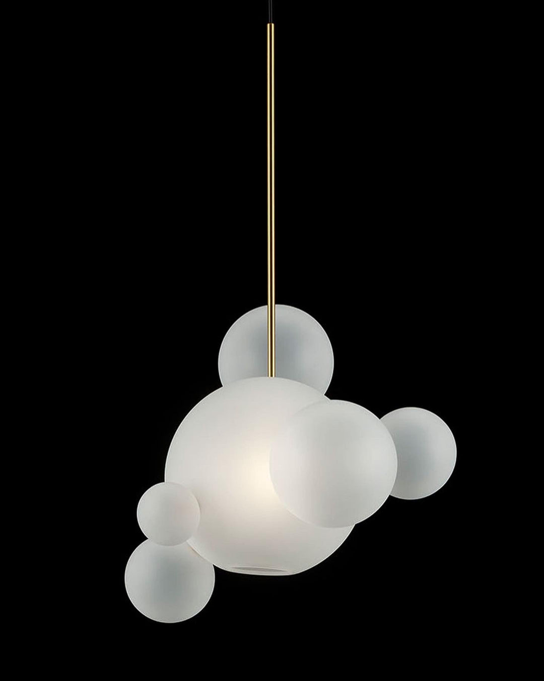 Modern Frosted Glass Globe Pendant Light Cluster