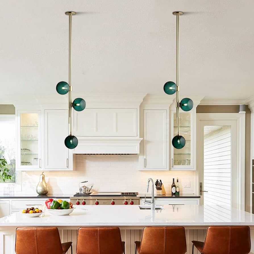 Modern Green Globe Pendant Light