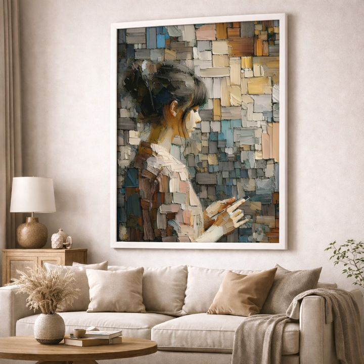 Mosaic Portrait Canvas Art
