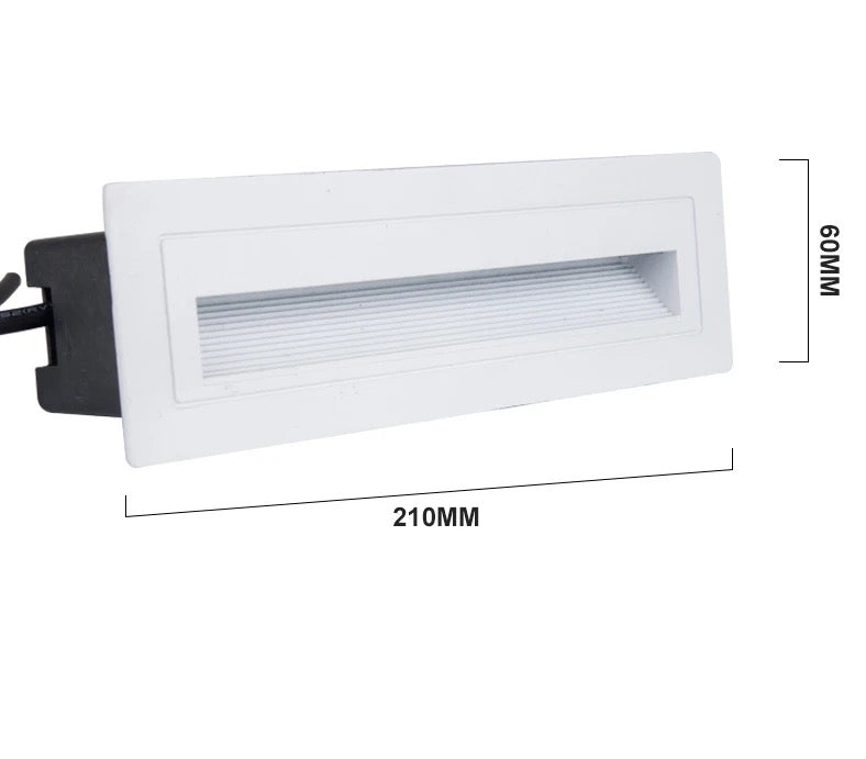 Modern Recessed Wall Light - Black, Gray, White Options