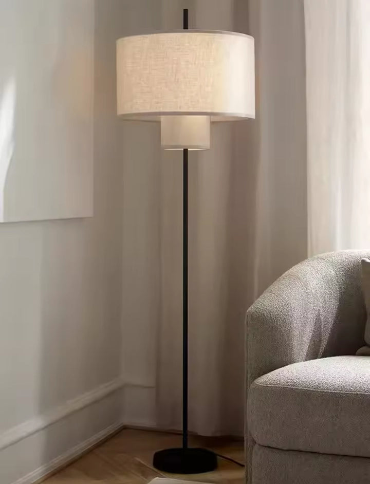 Modern Floor Lamp | Table Lamp | Pendant light Set with Fabric Shades
