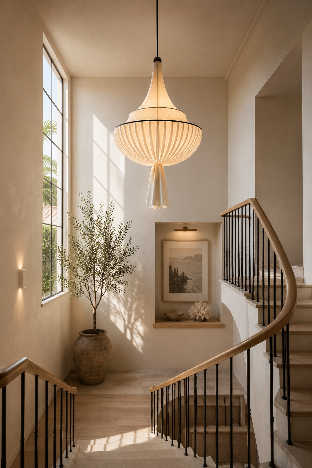DUNE - Ivory Lotus Pendant Light