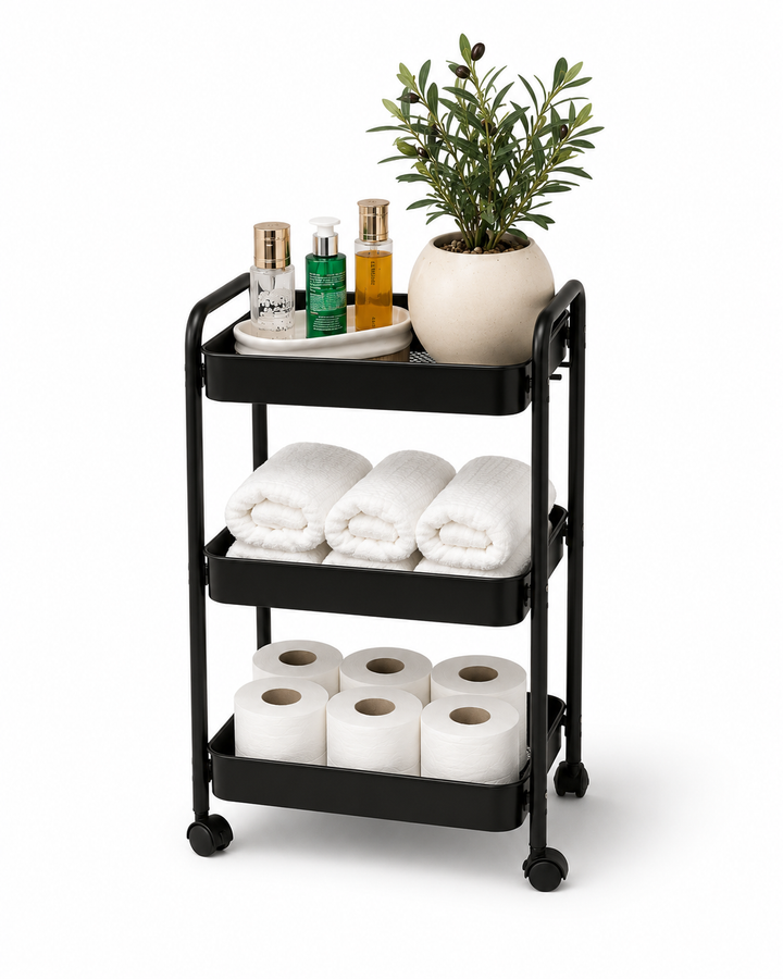 3-Tier Rolling Bathroom Cart