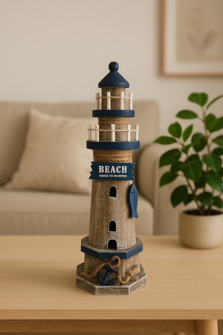 Beacon - Rustic Lighthouse Table Decor