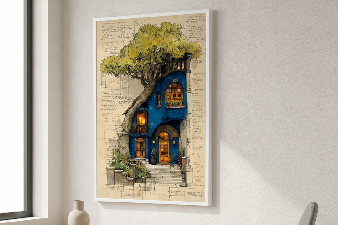 Architectural Tree House Canvas Wall Art