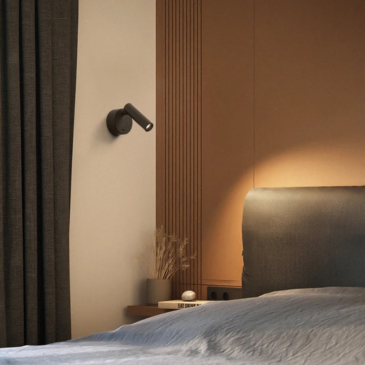 Modern Black Wall Sconce for Bedroom or Living Room