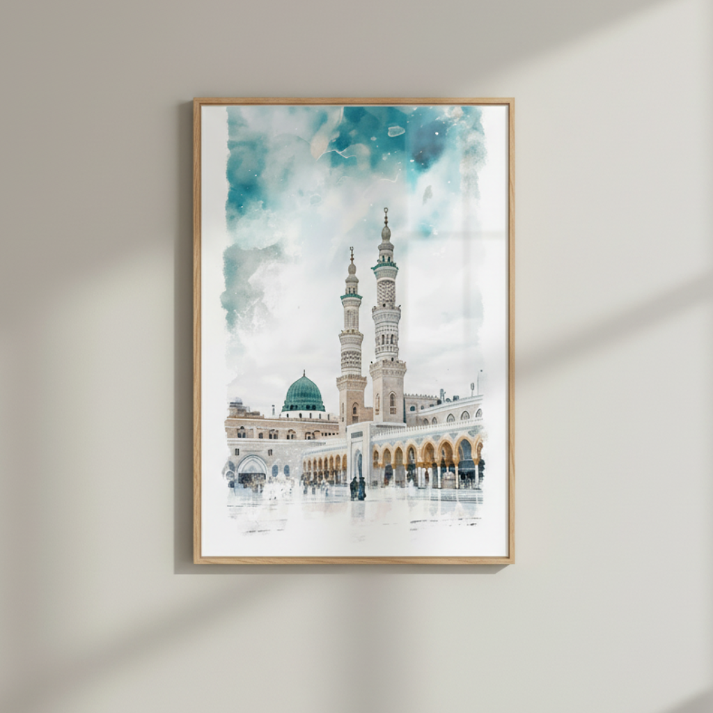 Prophet Mosque Medina Islamic Canvas Wall Art