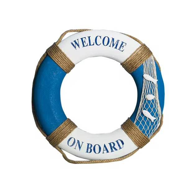 Life Ring Decor in sky blue nautical style decorations in various sizes
