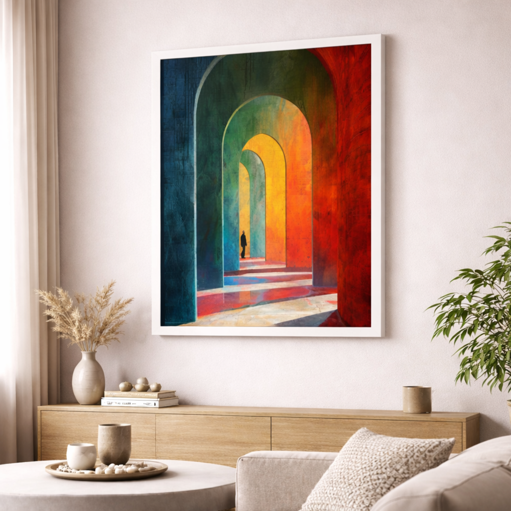 Colorful Archway Abstract Canvas