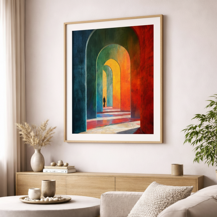Colorful Archway Abstract Canvas
