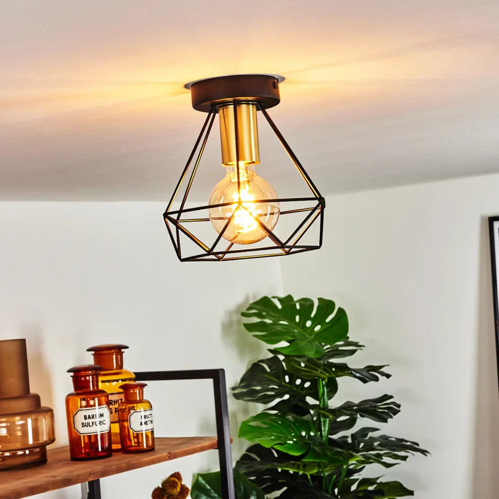 Industrial Geometric Ceiling Light