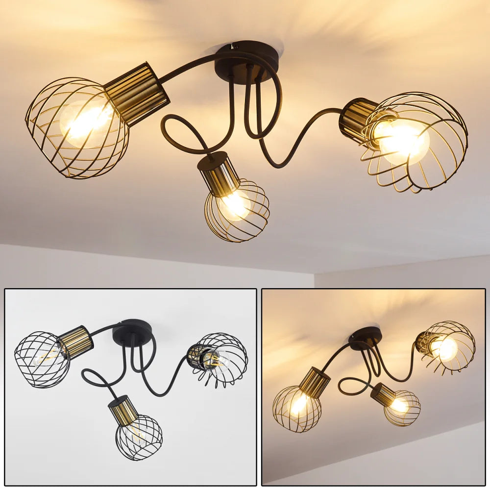 Industrial Wire Cage Ceiling Light