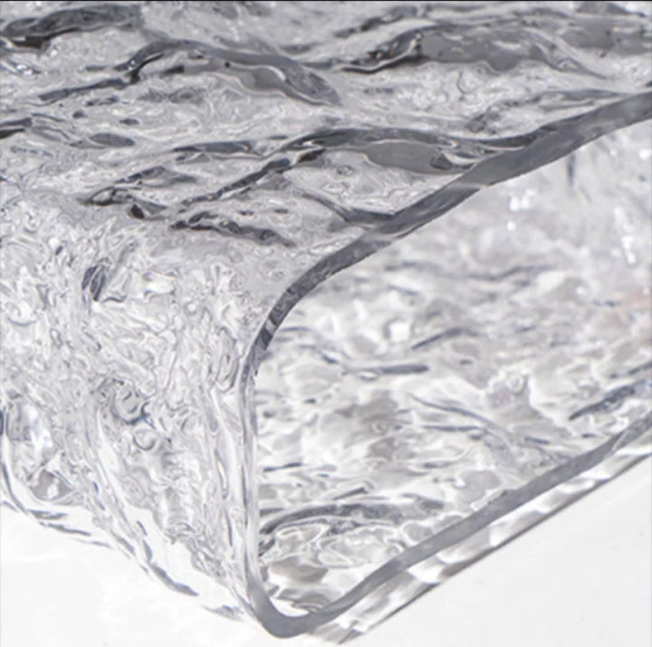 Textured Clear Glass Tumbler