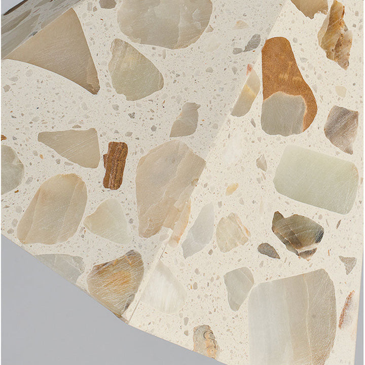 Brass Terrazzo Cone Pendant Light