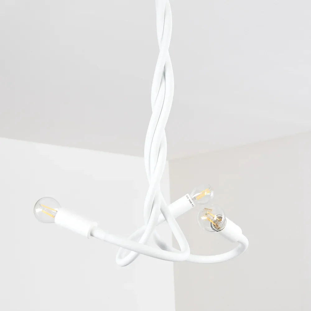 Modern White Spiral Ceiling Light