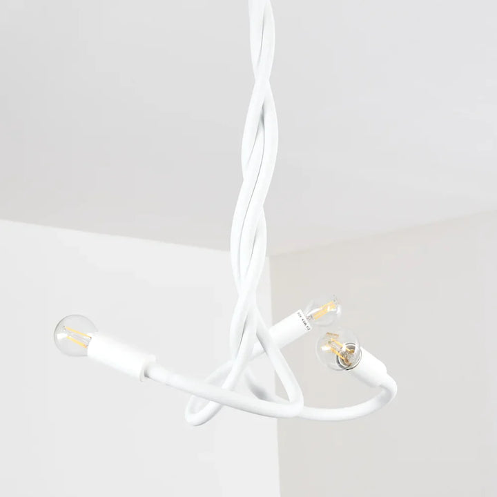 Modern White Spiral Ceiling Light