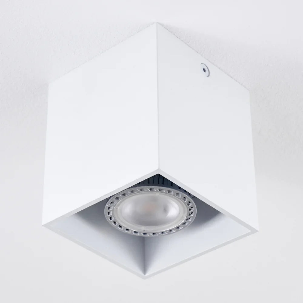 Modern Square White Ceiling Spotlight