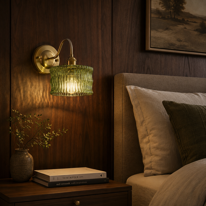 Brass Glass Wall Sconce