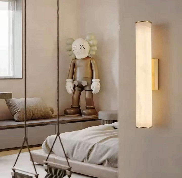 Modern Gold Marble effect Tube Wall Light
