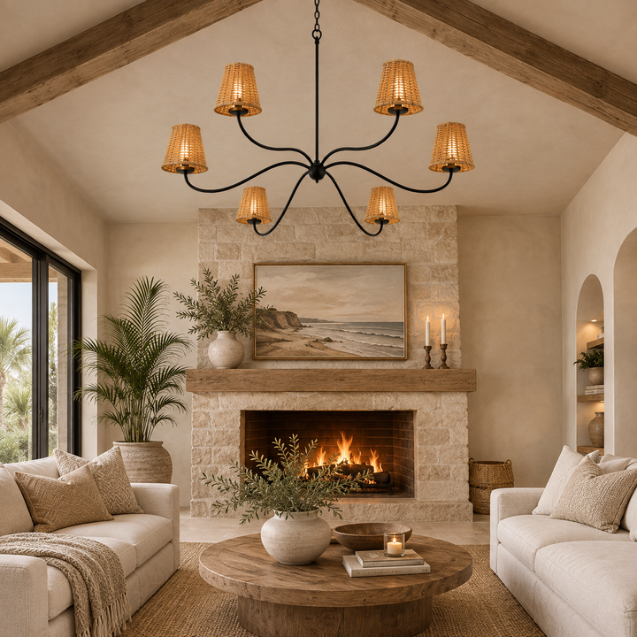 Minimalist Sprawling Chandelier for Living Room