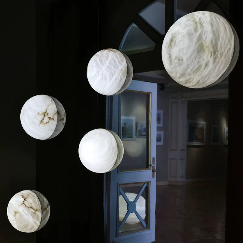 Minimal Spanish Alabaster Wall Sconce