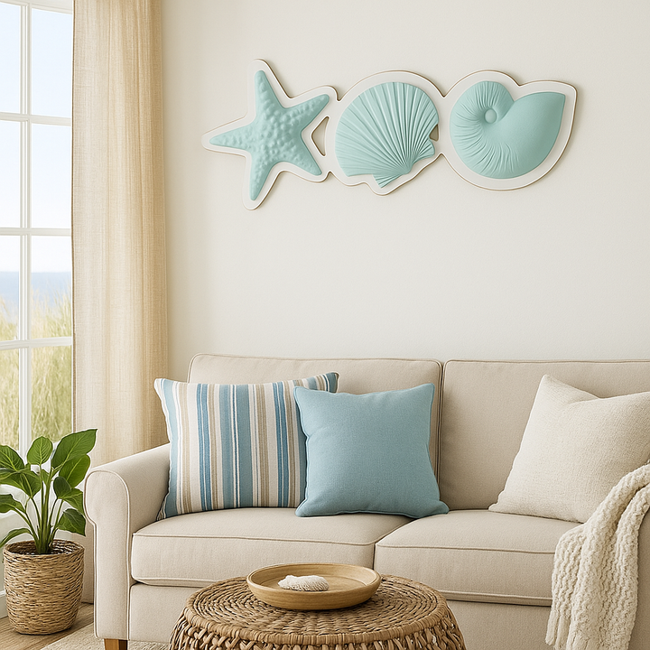 Coastal Seashell & Starfish Wall Decor