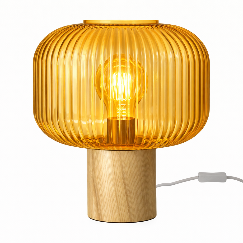 Scandinavian Ribbed Table Lamp