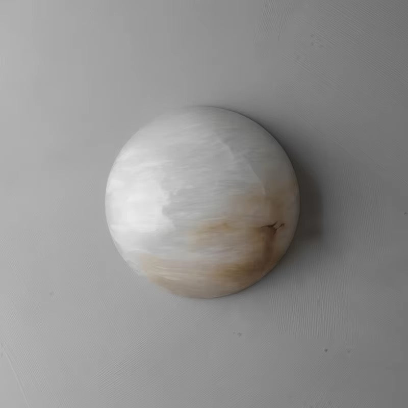 Minimal Spanish Alabaster Wall Sconce